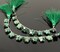 Natural Emerald Gemstone Hand Carved Star Beads, Green - 5 Strand/ 10 Beads, 10mm